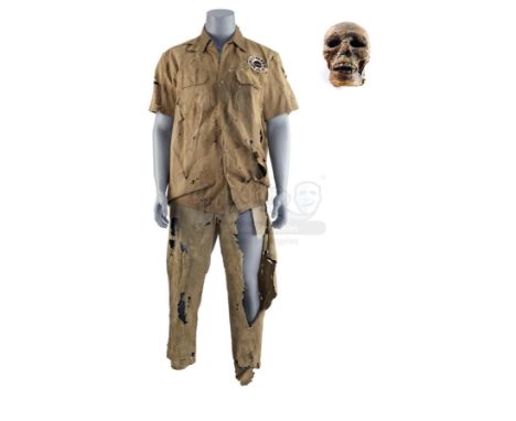 A Dharma uniform and burnt skull from Season 3 of the sci-fi television series Lost. In the episode "The Man Behind the Curta