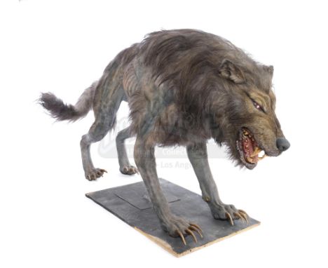 A wolf stand-in puppet from Zack Snyder's swords-and-sandals action film 300. This stand-in was made for the wolf that young 
