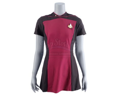 A Starfleet command division skant uniform from Gene Roddenberry's sci-fi television series Star Trek: The Next Generation. F