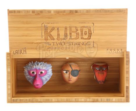 A LAIKA stop-motion puppet faces press gift from Travis Knight's stop-motion action film Kubo and the Two Strings. Sets of th