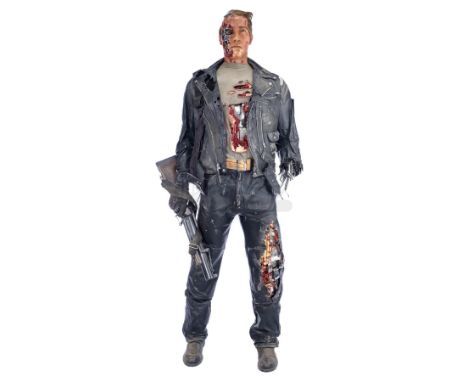 A Stan Winston Studio-made Terminator display figure from James Cameron's sci-fi action sequel Terminator 2: Judgment Day. Th