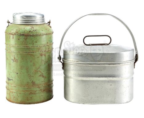 A lunchbox and thermos set from the 2012 Wes Anderson romance Moonrise Kingdom. In the film, two adolescents ran away togethe