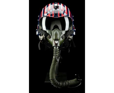 Pete "Maverick" Mitchell's (Tom Cruise) fighter pilot helmet from Tony Scott's action drama Top Gun. Renegade pilot Maverick 