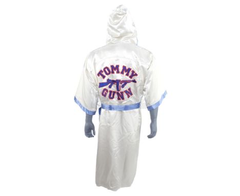 Tommy Gunn's (Tommy Morrison) boxing robe from John G. Avildsen's boxing drama sequel Rocky V. Under the tutelage of former c
