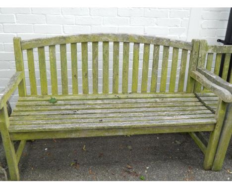 A two seater garden bench, 152cm long.