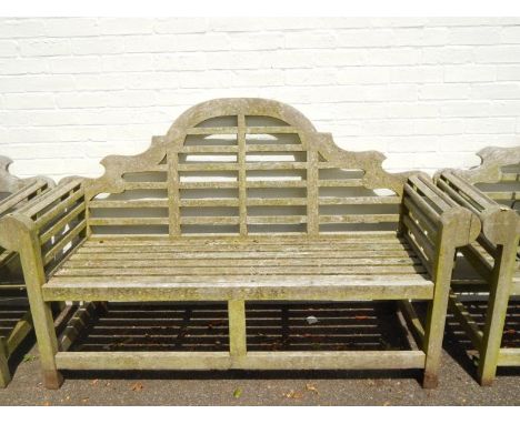 A Lutyens style garden bench, 167cm long.