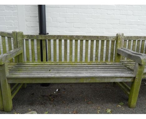 A two seater garden bench, 158cm long.