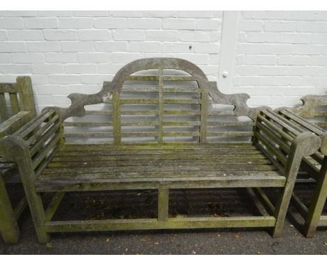 A Lutyens style garden bench, 167cm long.