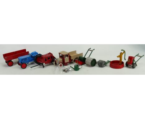 Crescent tractor and trailer plus other similar items: Good large die cast lorry, London maker hard to read, large scale gard