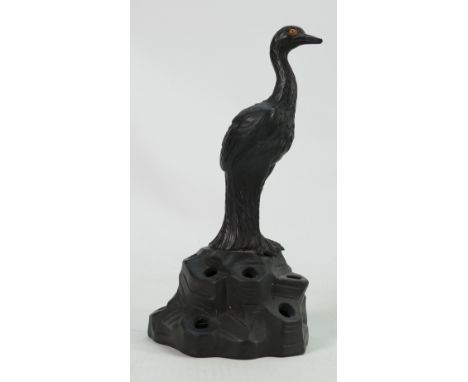 Ernest Light designed Wedgwood Heron: Small chip to end of beak, height 17cm.