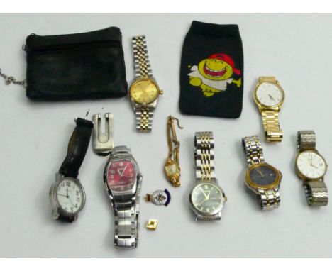 A collection of vintage gents wristwatches: Including Citizen, Rotary etc. (8)