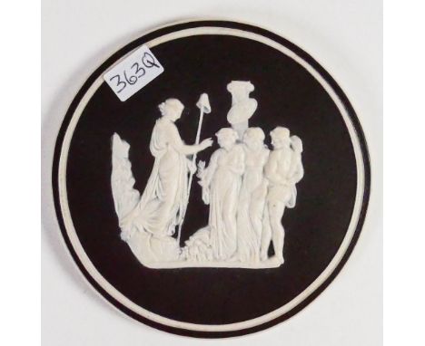 Wedgwood 19th century round portrait plaque: Diameter 8cm.