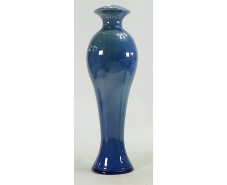 Lise B Moorcroft cast blue lamp base: c1980's 37cm high.