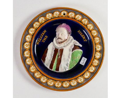 Wedgwood blue jasper portrait medallion of Queen Charlotte: Consort of George III, c1800, h10.3cm.
