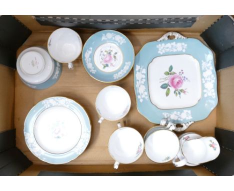 A Spode Old Colony Rose tea set: 21 pieces  .