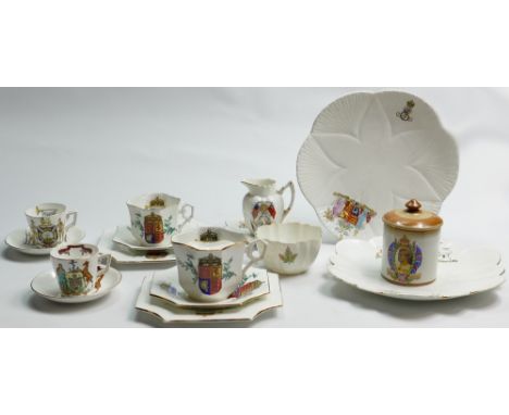 A collection of Shelley Wileman and Co (Foley) items to include: Trios, bread &amp; butter plates, coffee cans and saucers, m