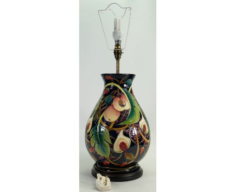 Moorcroft Prestige Queens Choice lamp base: Height 41cm.