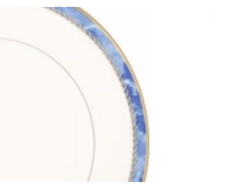 Royal Worcester Medici Blue patterned dinner 6 place service: To include dinner plates, tea set, rimmed bowls etc. (40 items 