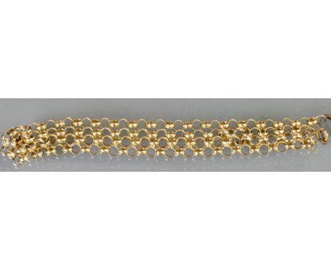 9ct gold Belcher neck chain: Gross weight 11.5g, bolt ring not gold.  52cm.              