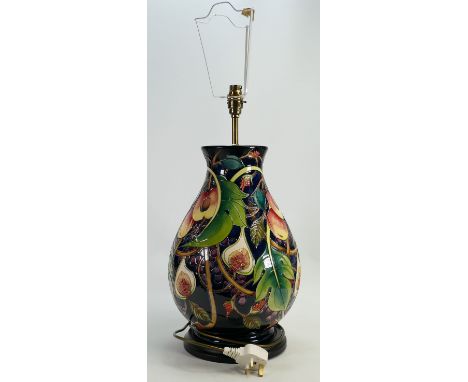 Moorcroft Prestige Queens Choice lamp base: Height 41cm.