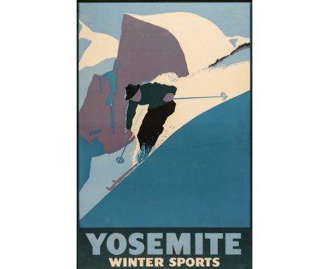 * Luce (Molly, 1896-1986). Yosemite Winter Sports, circa 1930, colour lithograph poster, some marks and creases, several clos