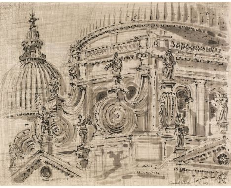 * Sigmund Pollitzer (British, 1913-1982). Six Architectural Studies of Venice, 1964-1971, includes views of Santa Maria della