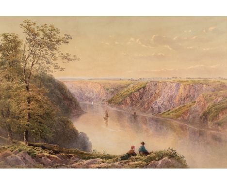 * Frank (Walter Arnee, 1808-1897). The Avon Gorge from Leigh Woods looking across to the Downs, 1887, pencil and watercolour,