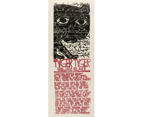 * Piech (Paul Peter, 1920-1996). Tyger Tyger by William Blake, [1987] &amp; Felis Cattus by Doreen Wallace, Lithograph in two