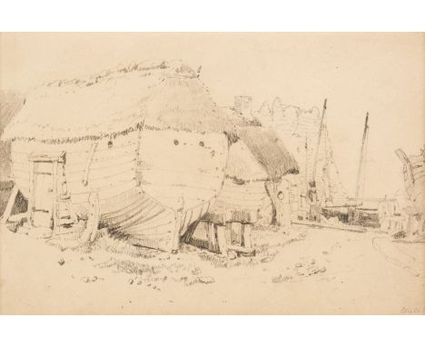 * Prout (Samuel, 1783-1852). Five Studies of Ancient Buildings and Coastal Scenes: Étretat, Dover, Public House and Wooden Ga