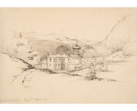 * Bridgeman (Emma Laura G., 19th century). A sketchbook of Wales, 1843, 37 pencil and chalk mounted sketches of Welsh topogra