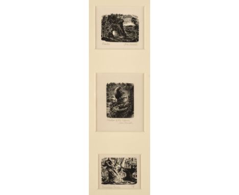 * Hassall (Joan, 1906-1988). A collection of six wood engravings, circa 1940s, includes Burnham Beeches, Ae fond kiss, Master