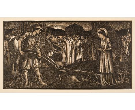 * Sleigh (Bernard, 1872-1954). Piers Plowman, 1904, two-colour woodcut printed in black and dark brown, on heavy wove paper, 