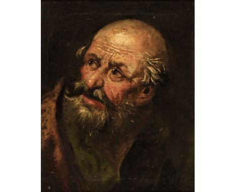 * Attributed to Petr Brandl (1668-1735). Head of an Apostle, circa 1700, oil on canvas, head and shoulders portrait of a bear