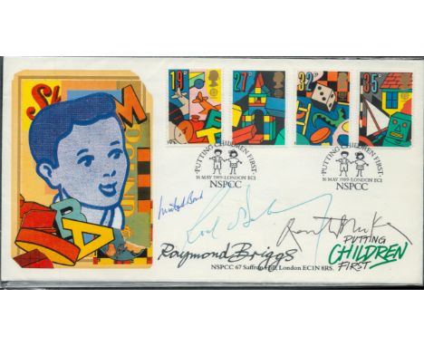 Michael Bond, Roald Dahl, Quentin Blake and Raymond Briggs signed Putting Children First NSPCC FDC PM Putting Children First 