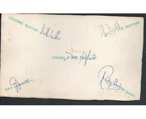 David Bowie 6x4 Konrads vintage postcard photo signed on reverse Dave and the four band members item has come from lady who w