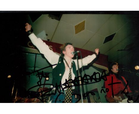 John Lydon signed 10x8 inch colour photo. John Joseph Lydon (born 31 January 1956), also known by his former stage name Johnn