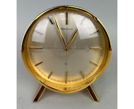 A JAEGER LECOULTRE DESK CLOCK, 14cm x 13cm 