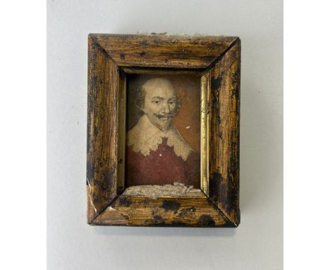AN 18TH / 19TH CENTURY MINIATURE PORTRAIT PRINT OF A GENTLEMAN, In frame. 