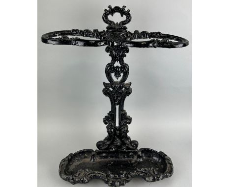 A VICTORIAN METAL STICK STAND, 62cm x 46cm 