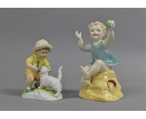 A Royal Worcester Sabbath Child Figure and a Royal Worcester Christopher 