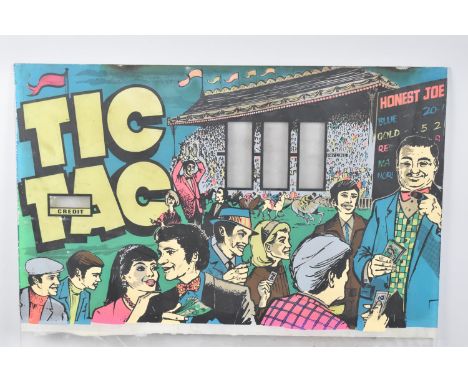 A Decorated Perspex Panel from Pinball Machine, Tic-Tac, 57x43cm 