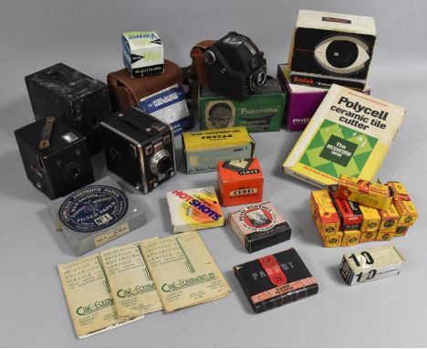 A Collection of Various Vintage and Later Camera Items to comprise Boxed Camera, Accessories, Film Etc 