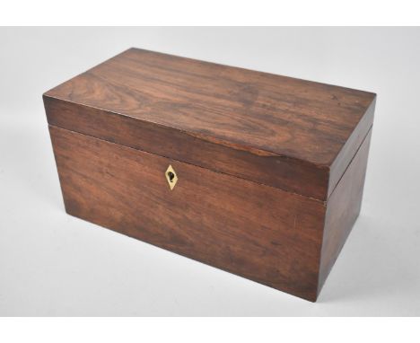 A Mid 19th Century Rosewood Two Division Tea Caddy, with Removable Tea Boxes and Circular Recess for Mixing Bowl, 30.5cm wide