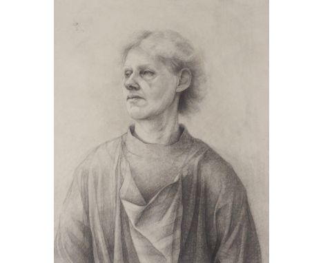 •MARK I'ANSON (SCOTTISH B. 1968) MARY Pencil on paper, signed, inscribed with title and dated (19)94 on backing board verso, 
