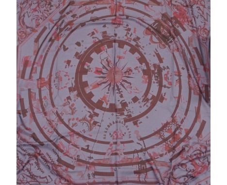A GENTS ORIGINAL HERMES ASTROLOGIE SCARF and another gents scarf, both 140 x 140cm, one in original box (2) Condition Report: