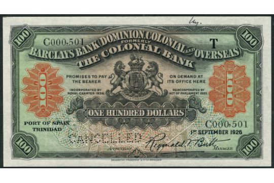 Barclays Bank Dominion Colonial And Overseas Trinidad