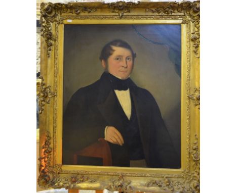 English school - Portrait of a seated gentleman, oil on canvas, 74 x 61 cm Condition Report Relined 