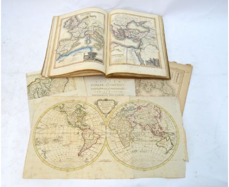 Wild, J & Hewitt N. R. (engraver) - A General Atlas, pub. Edinburgh, John Thompson (c.1830), 4to, missing front cover, to/w v