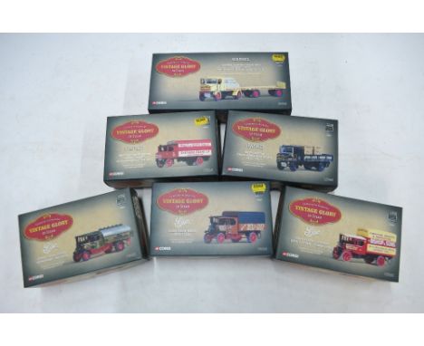 Six boxed Corgi Toy model steam wagons from the 'Vintage Glory' series - Super Sentinel with crates - Tate & Lyle 8001:  Sent