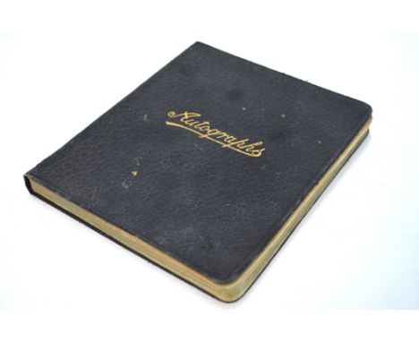 An autograph album, incorporating a quantity of pen and ink and watercolour drawings of some proficiency, 1918-20